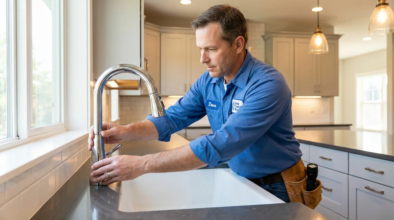 Kitchen faucet installation by Johns Plumbing LLC in Mahanoy City